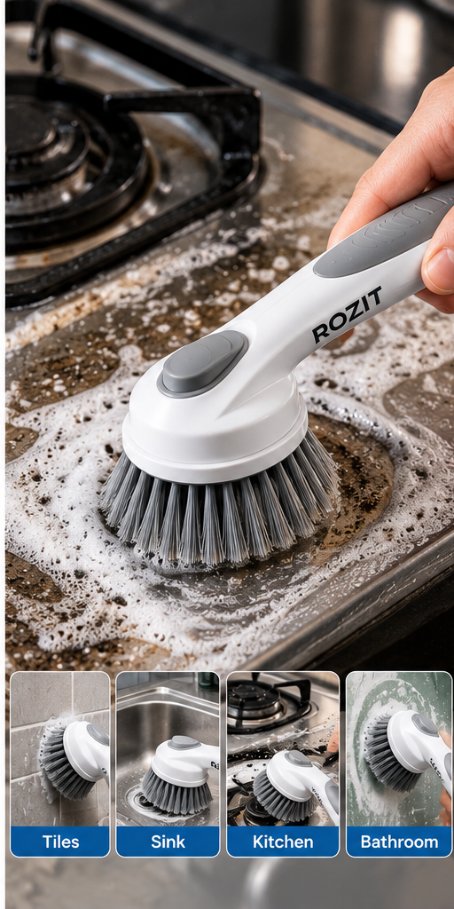 Cleaning Brush Scrubber Set