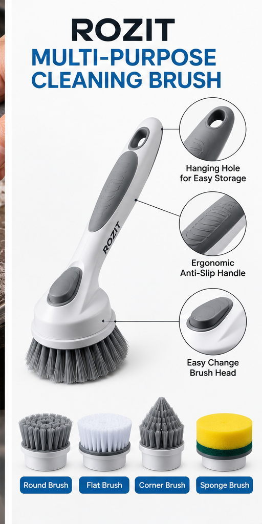 Cleaning Brush Scrubber Set