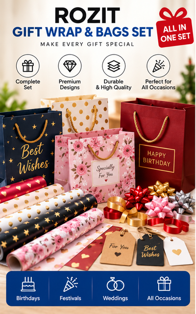 Gift Wrap and Bags Set