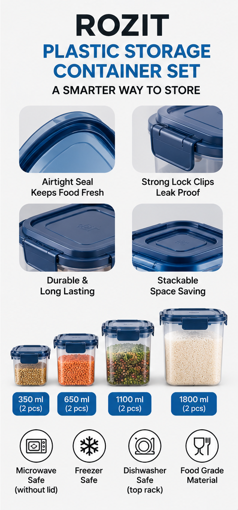 Plastic Storage Container Set